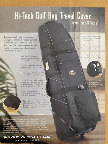 Golf bag travel cover - bag, by